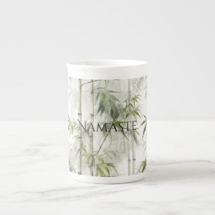 Green Bamboo Mindfulness Yoga Bone China Mug