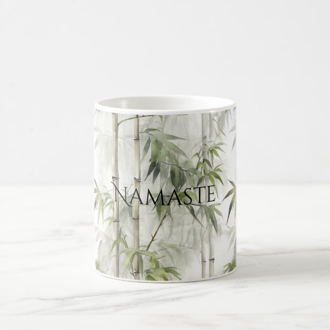 Green Bamboo Mindfulness Yoga Coffee Mug (Center)