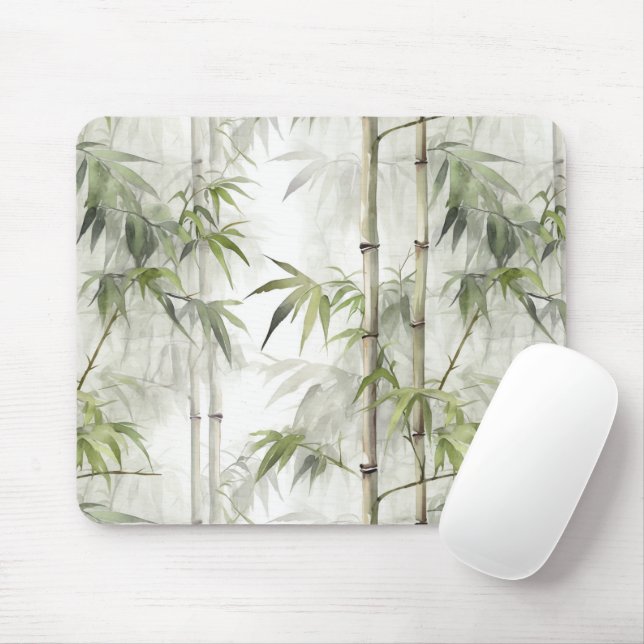 Green Bamboo Mouse Pad (With Mouse)