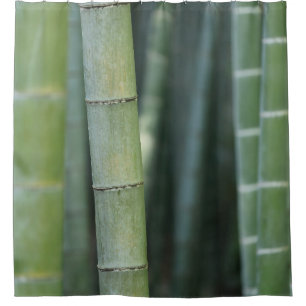 Green bamboo shoots shower curtain