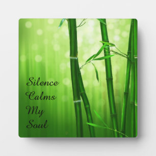 Green Bamboo - Silence Calms My Soul Plaque
