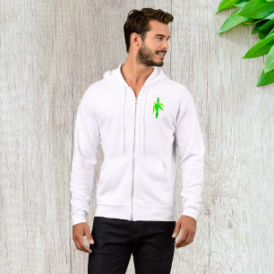 Green Bamboo Stalk with Tropical Leaves Hoodie