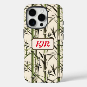 Green Bamboo Stalks and Leaves iPhone 16 Pro Case
