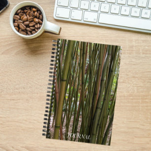 Green Bamboo Stalks Botanical Notebook