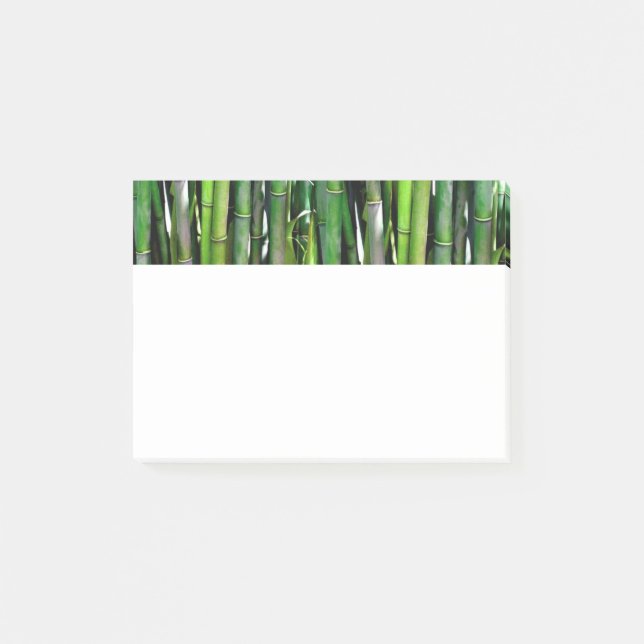 Green Bamboo Stalks Nature Photography Post-it Notes (Front)