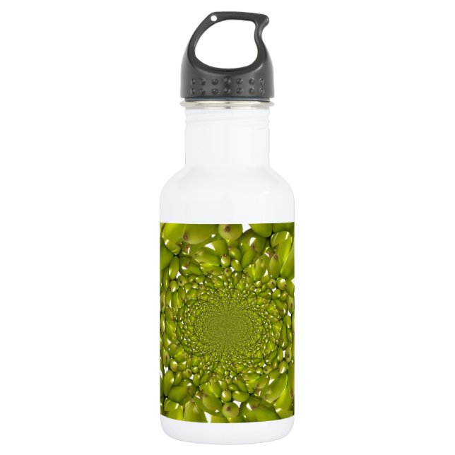 Green Banana Kaleidoscope Art Print/Graphic 532 Ml Water Bottle (Front)