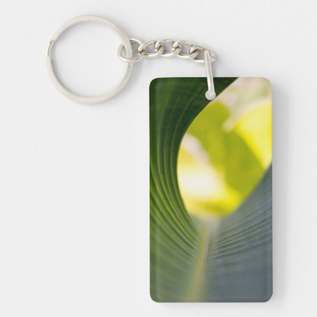 green banana leaf key ring (Front)