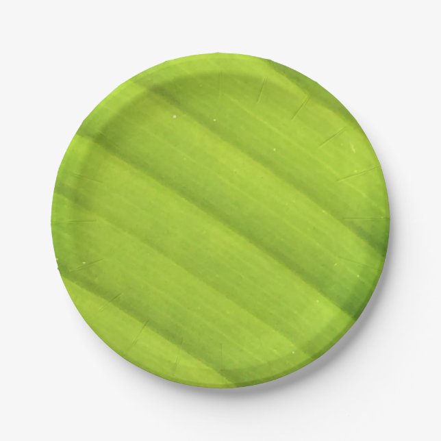 Green banana leaf paper plate (Front)