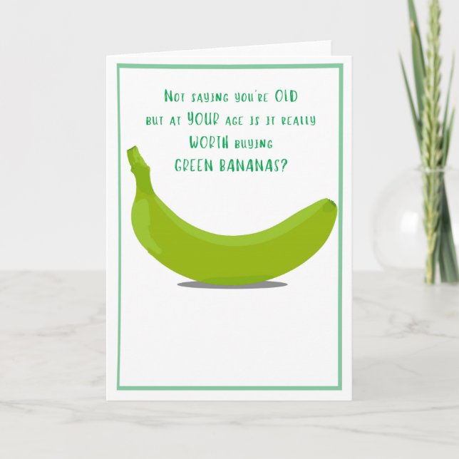 Green bananas holiday card (Front)