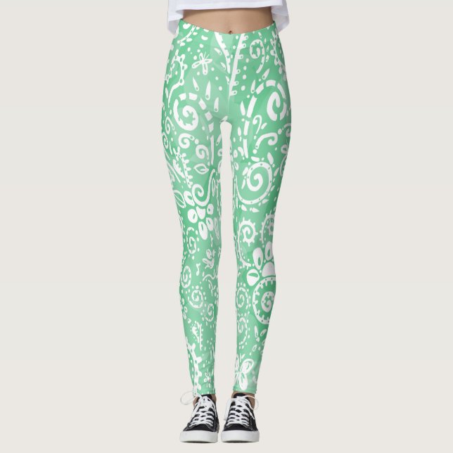 Green Bandanna Leggings (Front)
