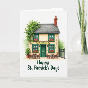 Green Bar Building Scene Card