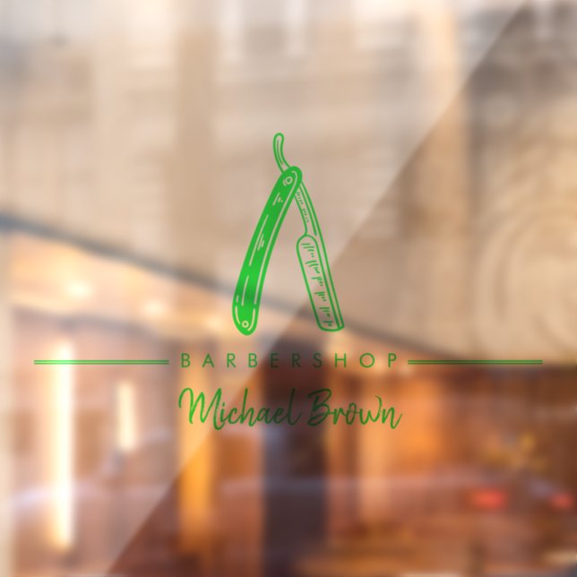green Barber Razor Logo Business (Sheet 2)
