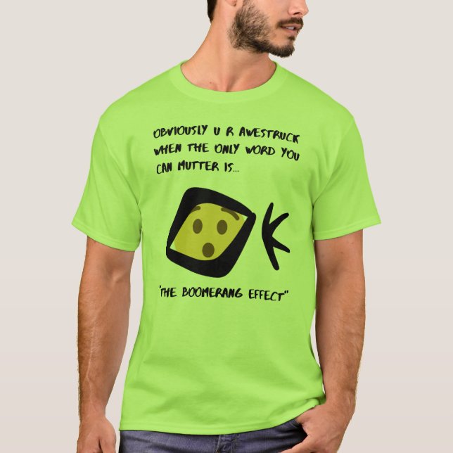 Green Basic 'Awestruck'  Boomeranged T-Shirt (Front)