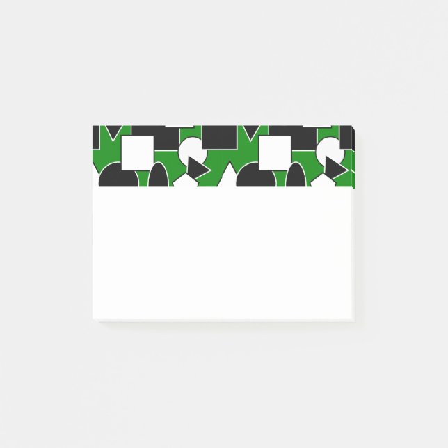 Green Bauhaus Collage  Post-it Notes (Front)
