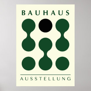Green Bauhaus print, printable green Bauhaus wall Poster
