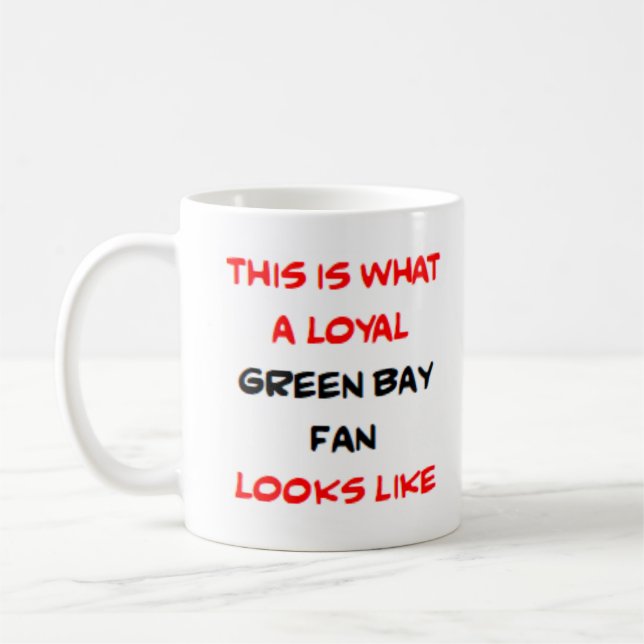 green bay fan, loyal coffee mug (Left)