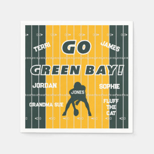 Green Bay Football Fan Paper Napkin