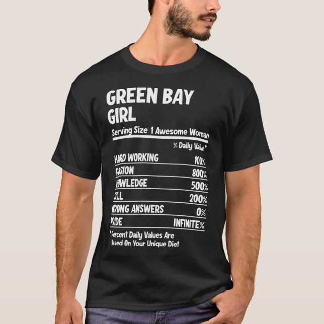Green Bay Girl Pullover Hoodie (Front)