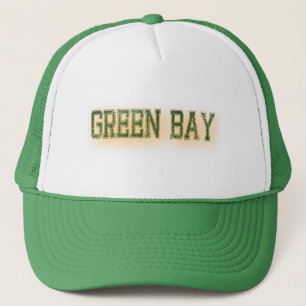 Green Bay Green and Gold Grunge Sports Trucker Hat