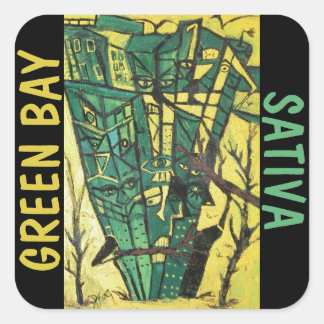 GREEN BAY SATIVA SQUARE STICKER