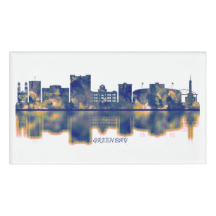 Green Bay Skyline Name Tag