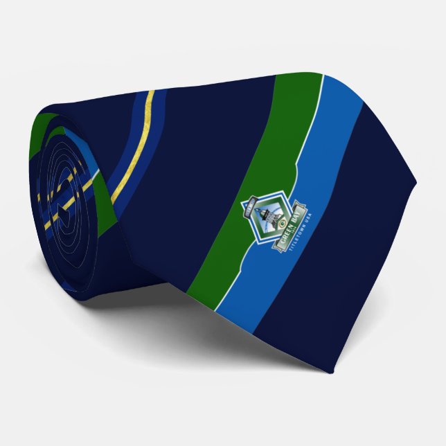 Green Bay (Wisconsin) city flag Neck Tie (Rolled)