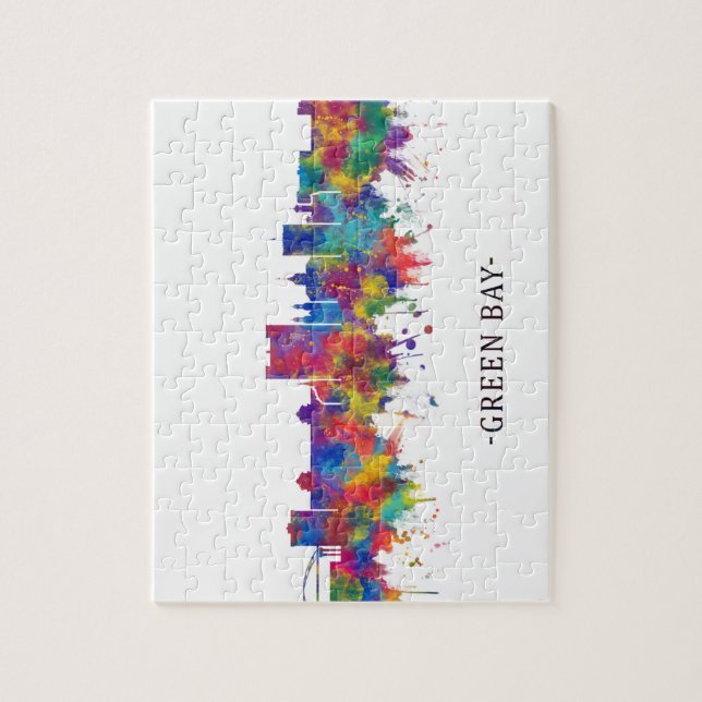 Green Bay Wisconsin Skyline Jigsaw Puzzle (Vertical)