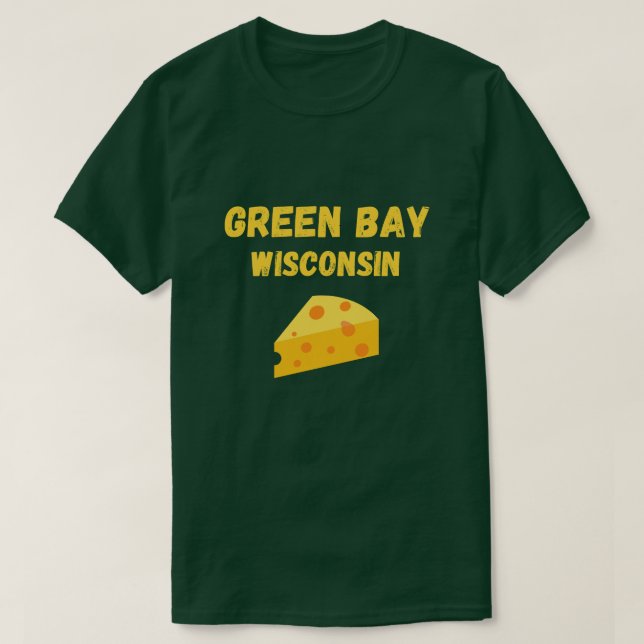 GREEN BAY WISCONSIN vintage distressed football  T-Shirt (Design Front)