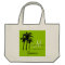 Green Beach Wedding Tote Bag with Palm Trees