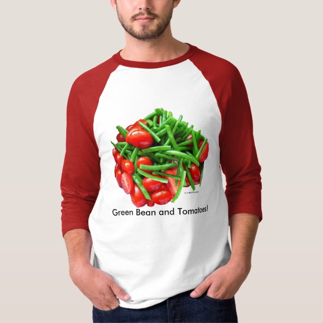 Green Bean and Tomatoes T-Shirt (Front)