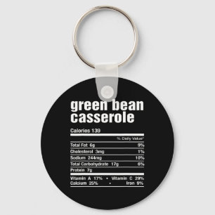 Green Bean Cerole Funny Thanksgiving Christmas Mat Key Ring