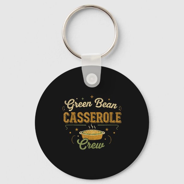 Green Bean Cerole Thanksgiving Cooking Funny  Key Ring (Front)