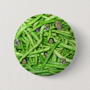 Green Bean Heads! 6 Cm Round Badge