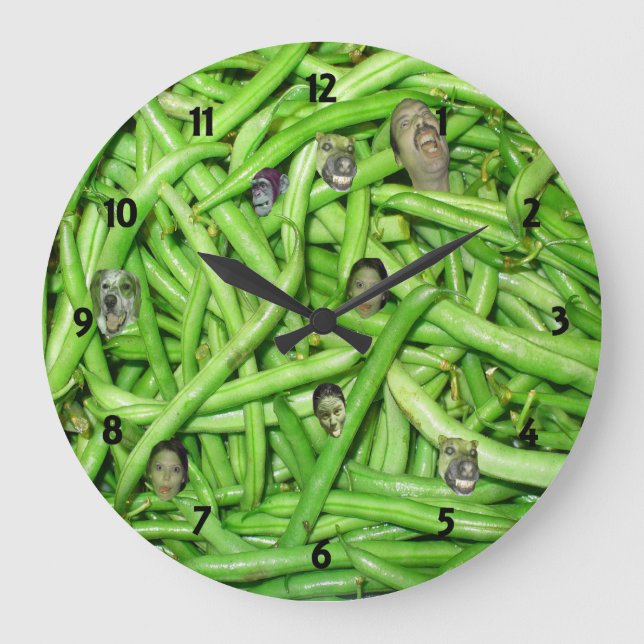 Green Bean Heads Clock (Front)