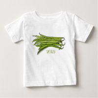 Green beans cartoon illustration