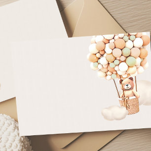 Green Bear Balloons Blank Enclosure Card