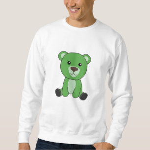 Green Bear Colourful Bear Cute Animals Bears Sweatshirt