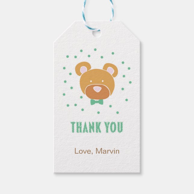 Green Bear Gift Tag (Front)