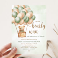 Green Bear Hot Air Balloon Baby Shower