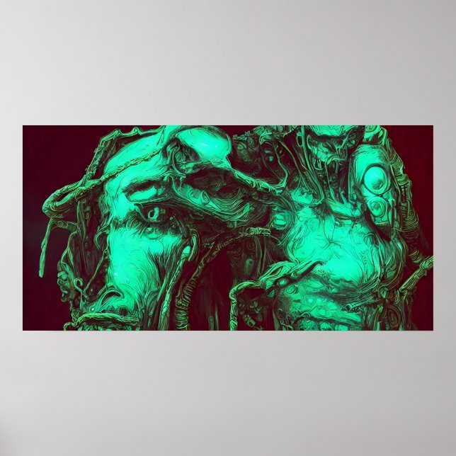 Green Beast-Like Creature Wall ARt (Front)