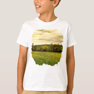 Green Beautiful Meadow Yellow Flowers T-Shirt
