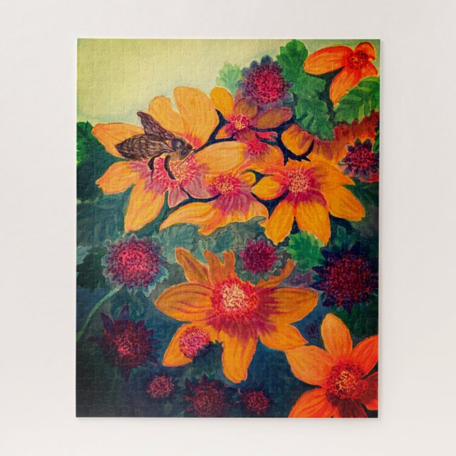 Green Bee Jigsaw Puzzle (Vertical)
