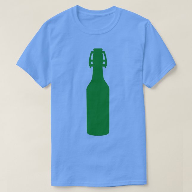 Green beer bottle T-Shirt (Design Front)