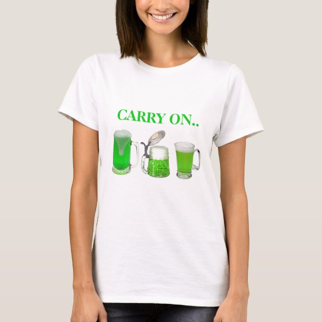 Green Beer - Carry On T-Shirt (Front)