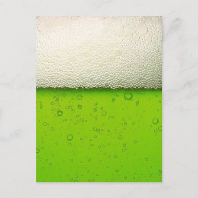 Green Beer Close-up Postcard (Front)