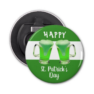 Green Beer Glass Happy St. Patrick`s day  Bottle Opener