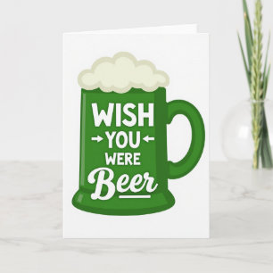 Green Beer Mug Wish Card