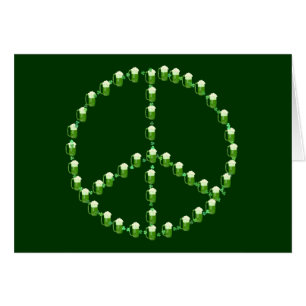 Green Beer Peace Sign