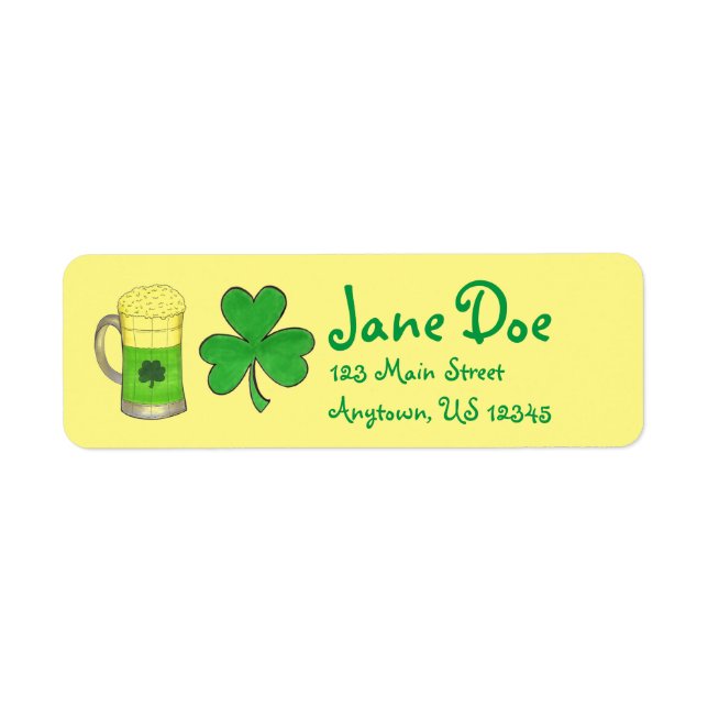 Green Beer Shamrock Irish St. Patrick's Day (Front)