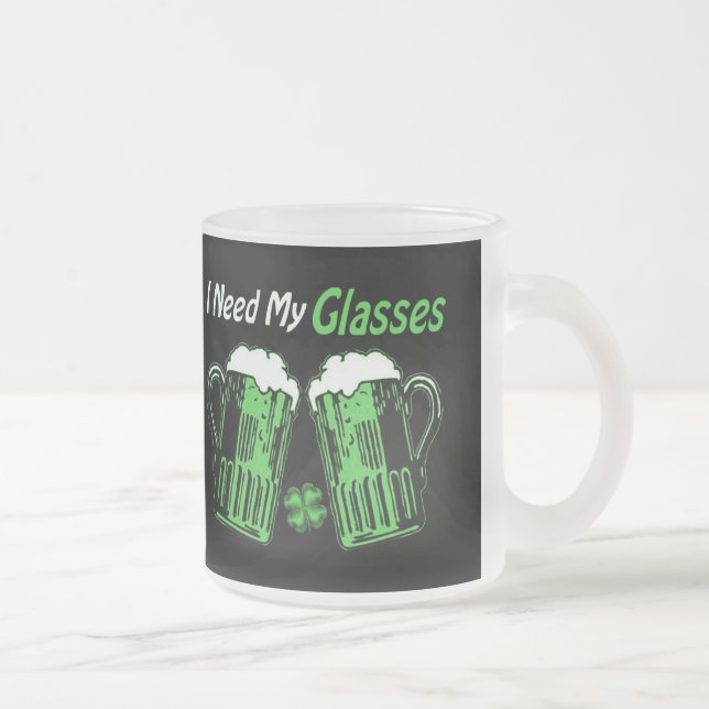 Green Beer St. Patrick's Day Frosted Mug (Right)